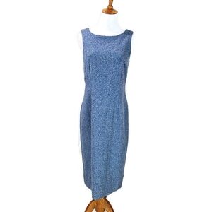 SU-ZEN Vintage Wool Silk Blend Retro Sheath Dress Mad Men Office Career Wear